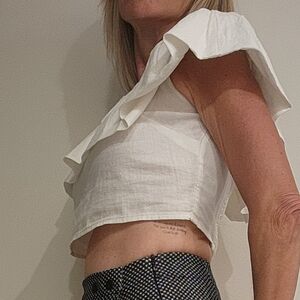 a new day High Waist Black and White Geometric Shorts